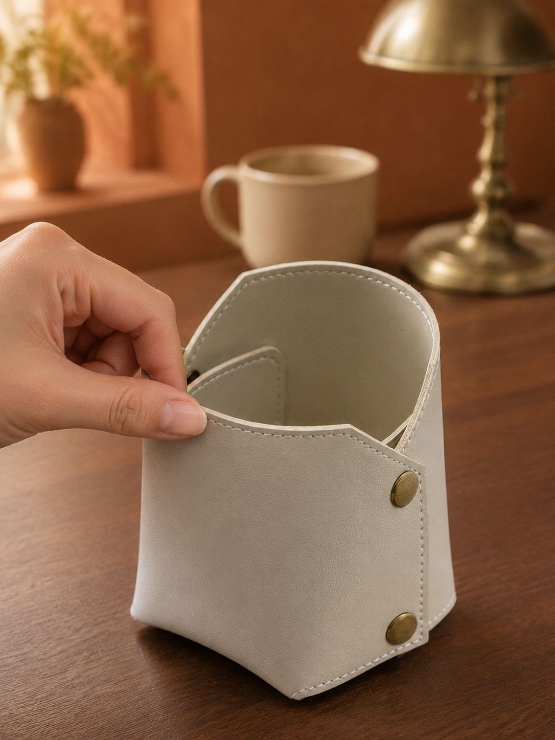 Estuche organizador para brochas y artículos de papelería