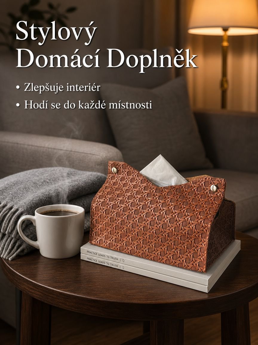 Luxusní tkaná krabička na papírové kapesníky