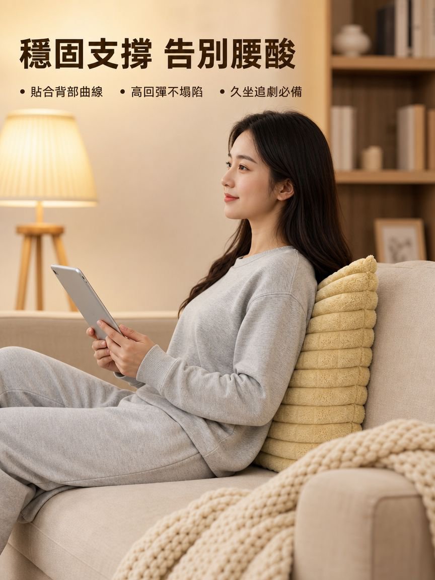 純色沙發靠墊