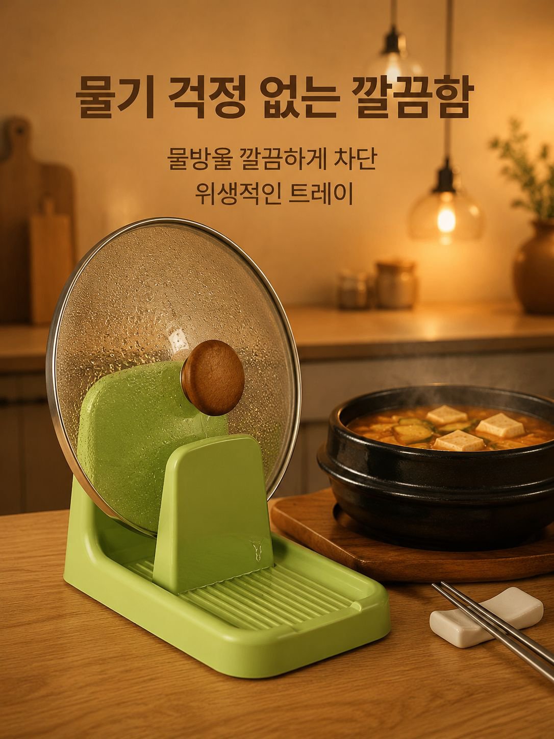 주방용 냄비뚜껑 거치대 정리 선반