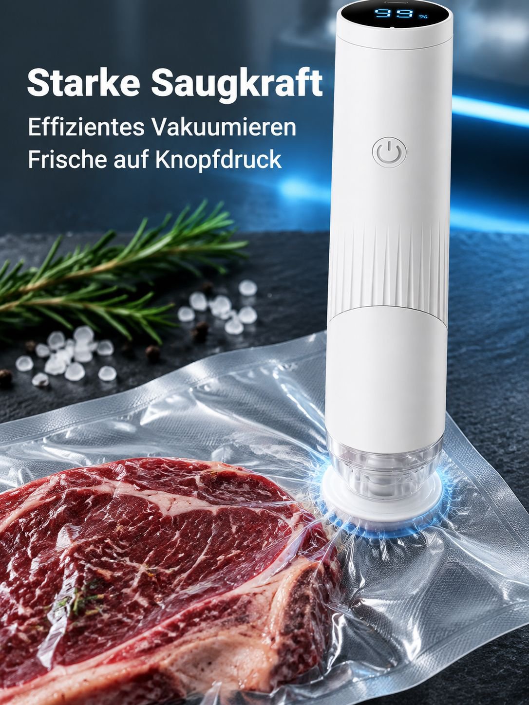 Hand-Vakuumiergerät für Lebensmittel