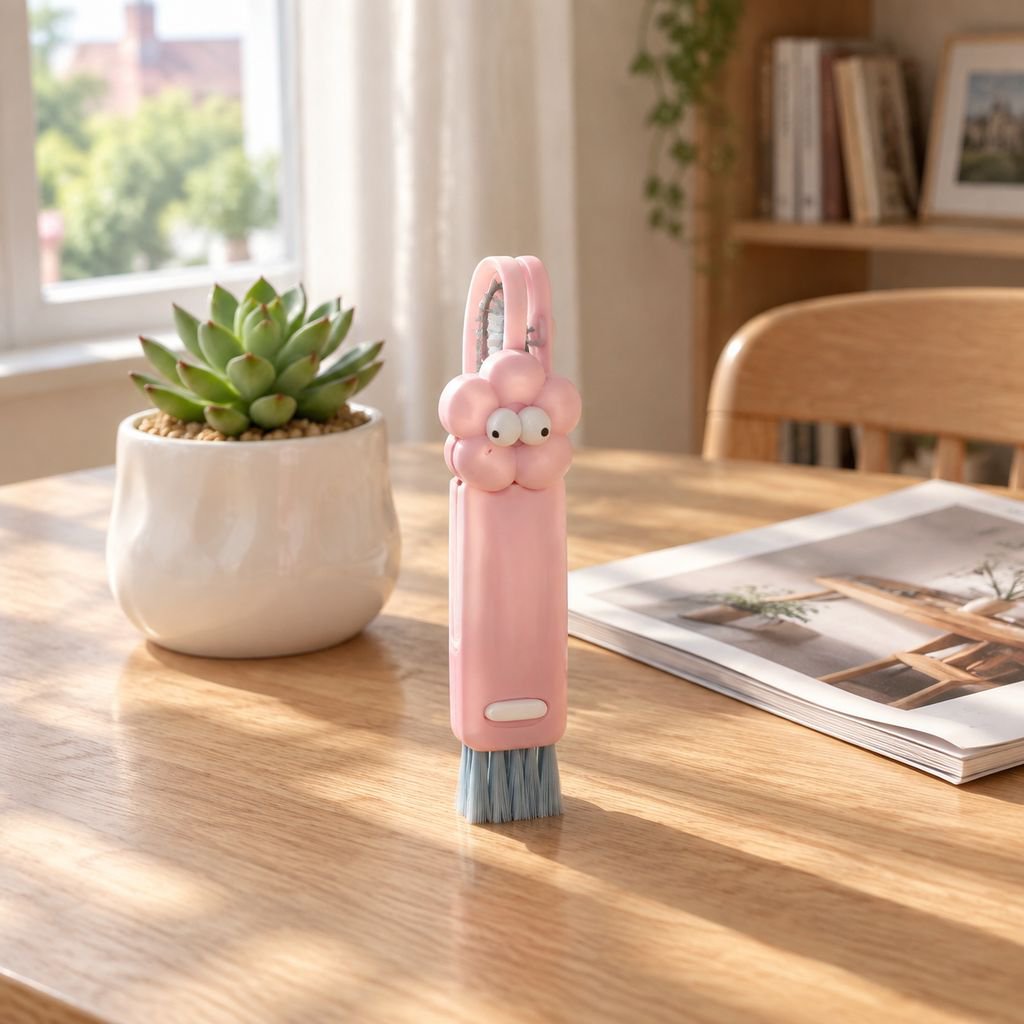 Multi-functional petal cup lid cleaning brush for baby bottles