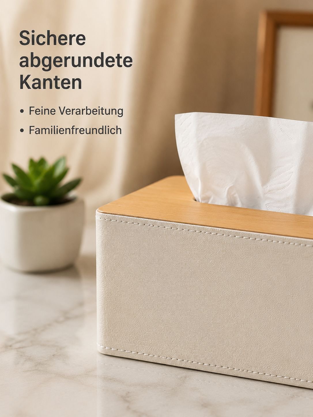 Haushalt Holz Taschentuchspender Quadratisch