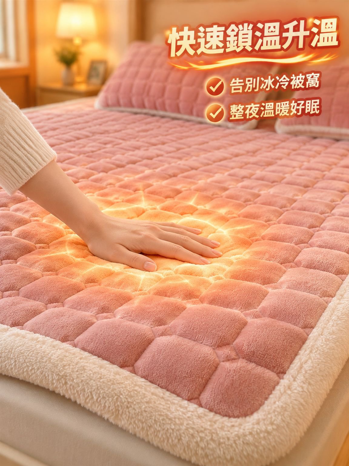 新款牛奶絨雙面床褥