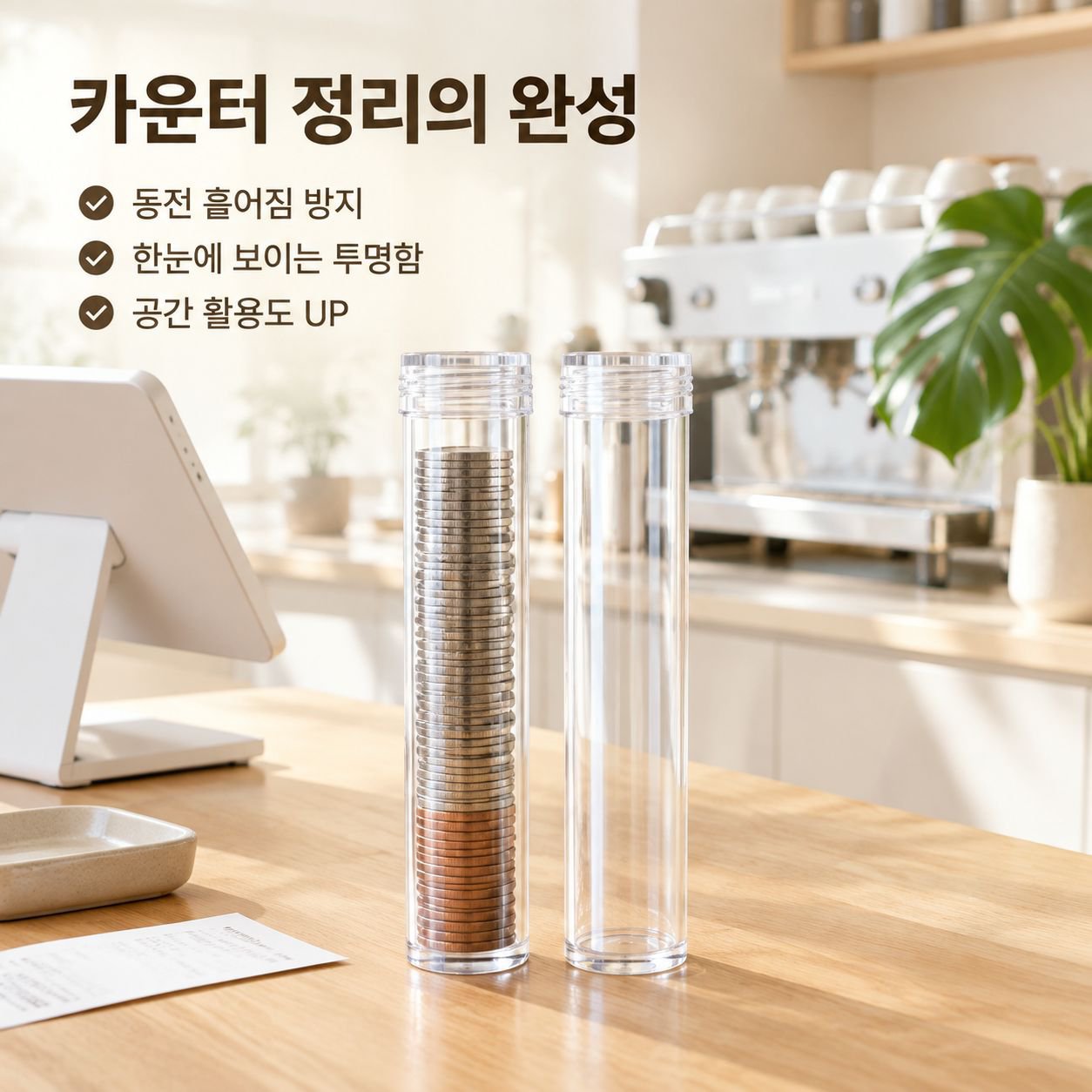 동전 분류 정리 수납함 다칸 동전 보관함