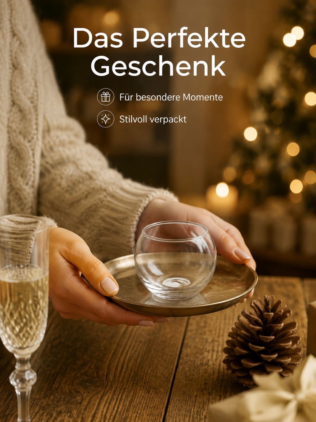 FBA Kerzenset mit drei Kugelbechern (2 Stück/Set)