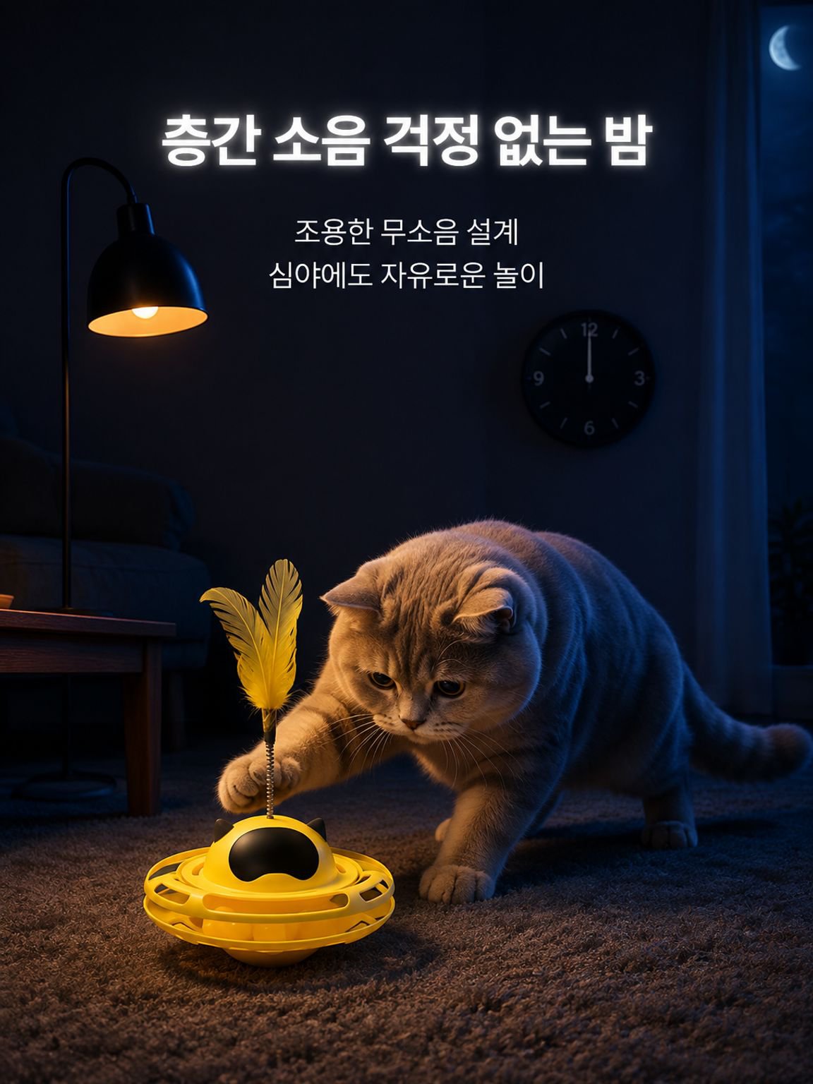 고양이 심심풀이 재미 장난감 오뚜기