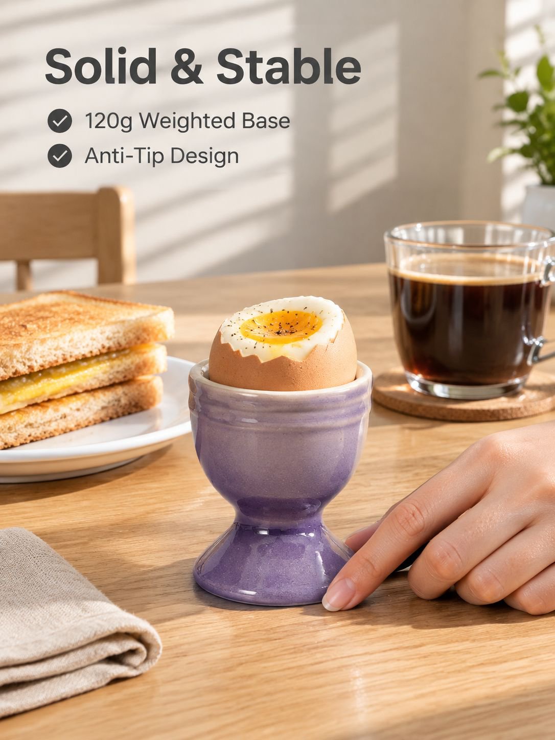 Round Shaped Egg Holder with Stand