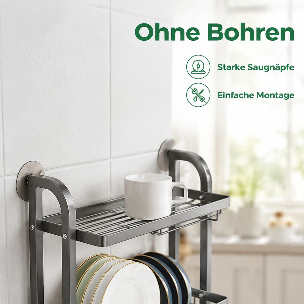 Küchenregal Abtropfgestell für Spüle schmal