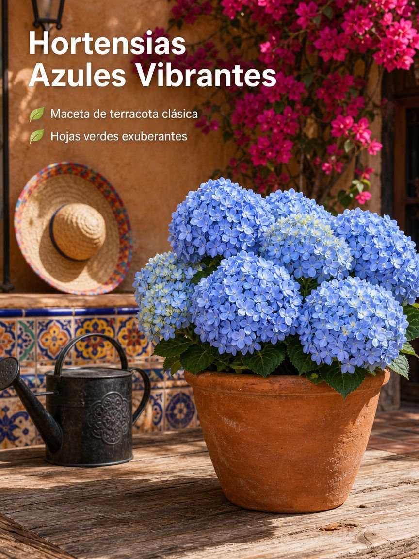 Plántulas variadas de hortensia