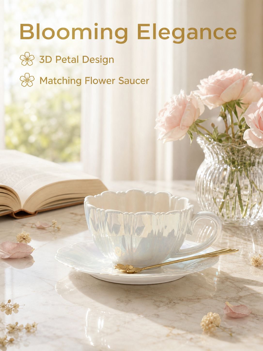 Petal Coffee Cup and Saucer Set