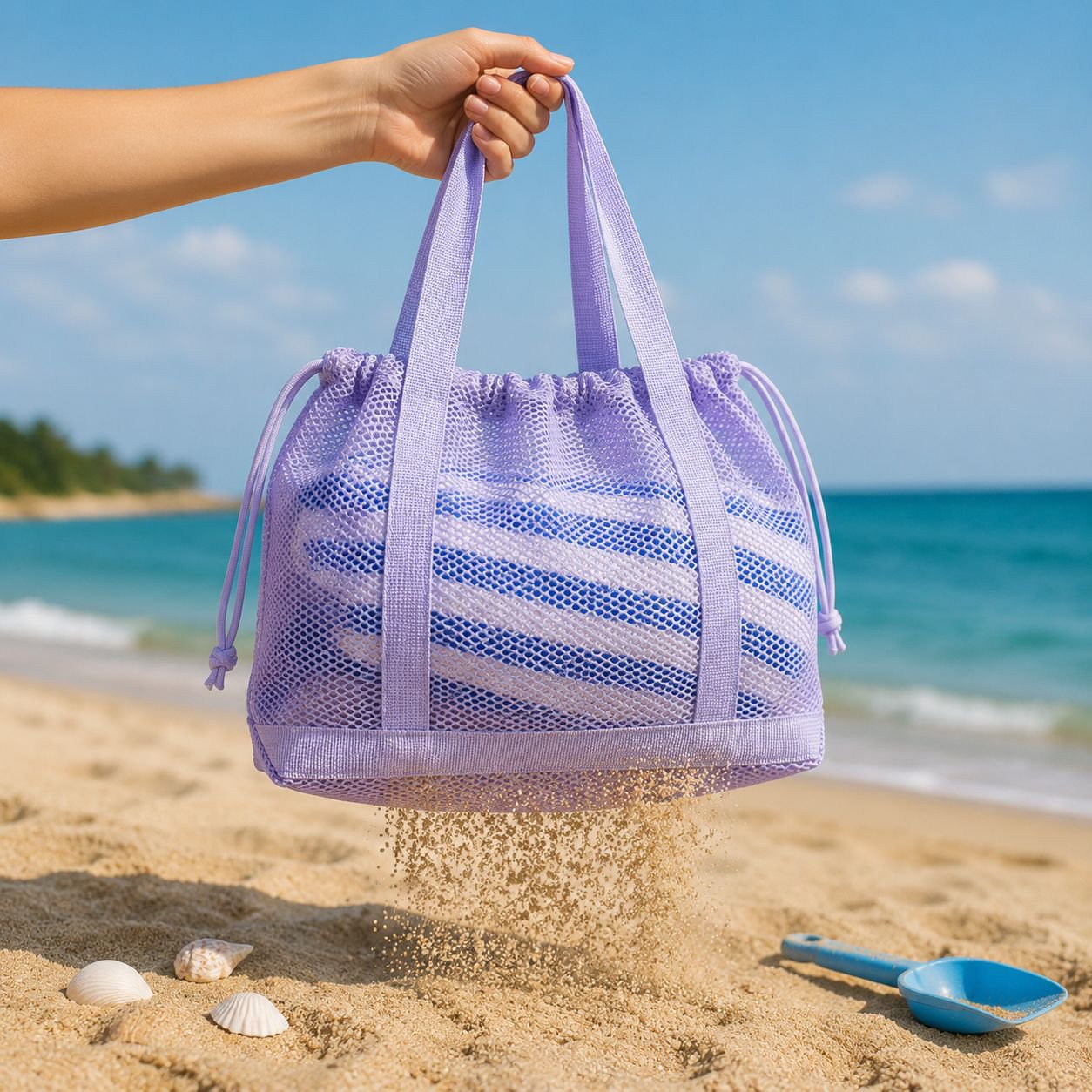 Bolsa de compras calada multifuncional con bolsa interior