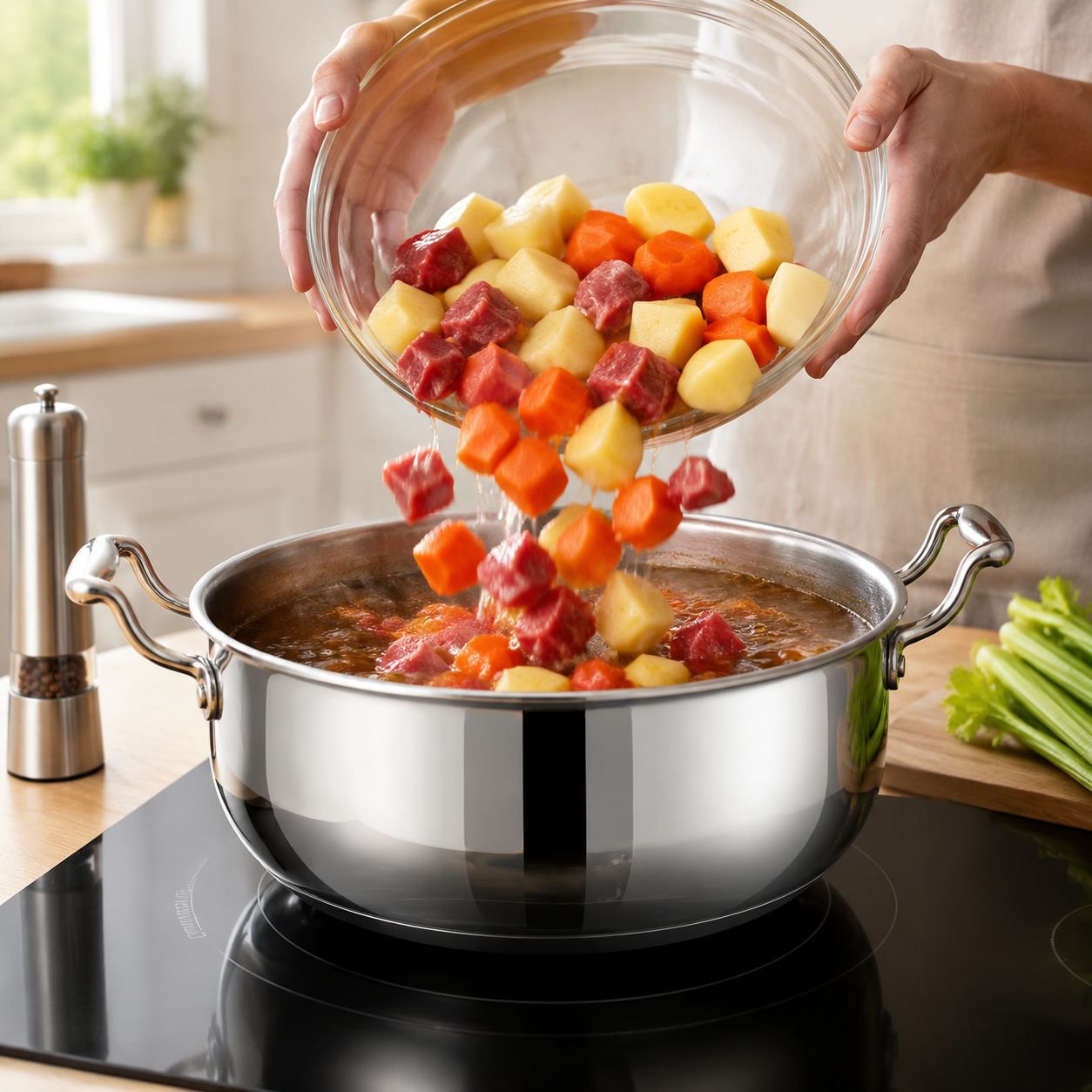 Double Handle Soup Pot - Perfect for Home Cooking