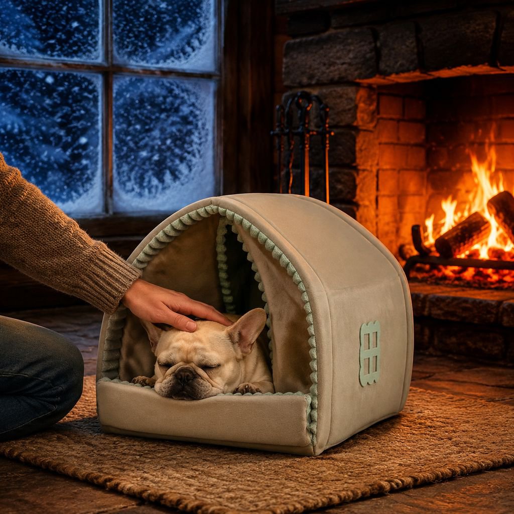Casa para perros para mantener el calor en invierno, casa para perros pequeños, cama cerrada para pe