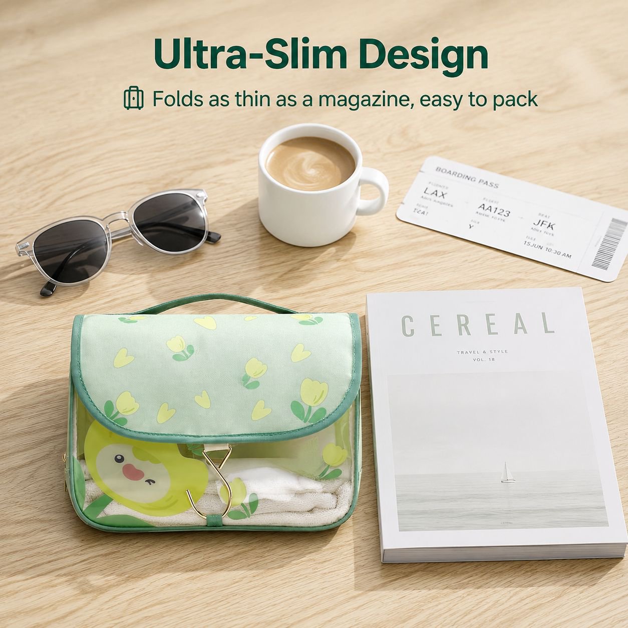 Women's Transparent Waterproof Large Makeup Storage Bag