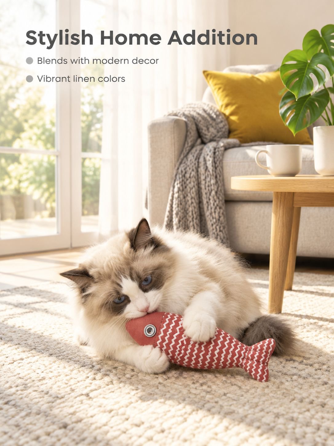 Linen Fish Cat Toy