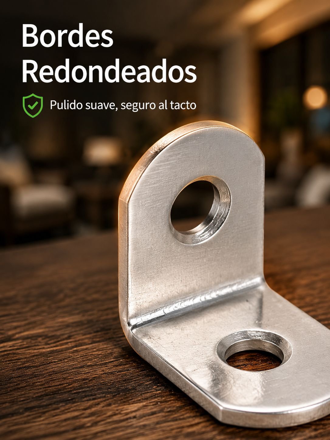 Escuadras de acero inoxidable en forma de L