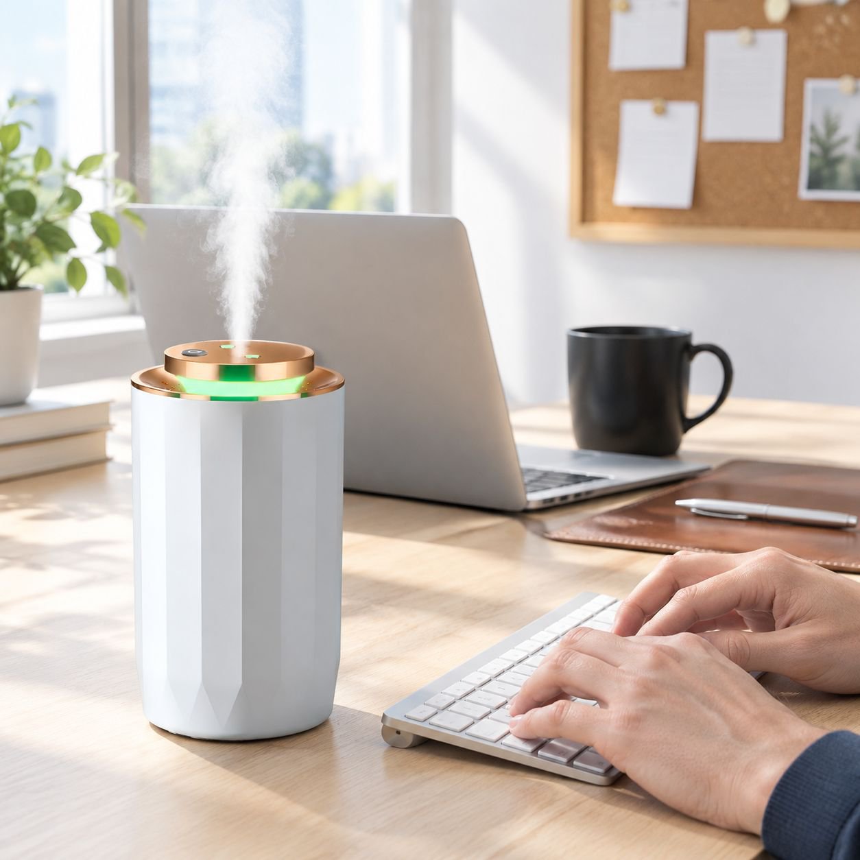 Multifunctional Locomotive-style Humidifier with Aroma Diffuser and Air Purifier