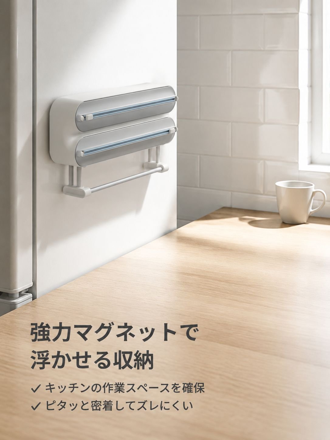 マグネット式ラップカッター