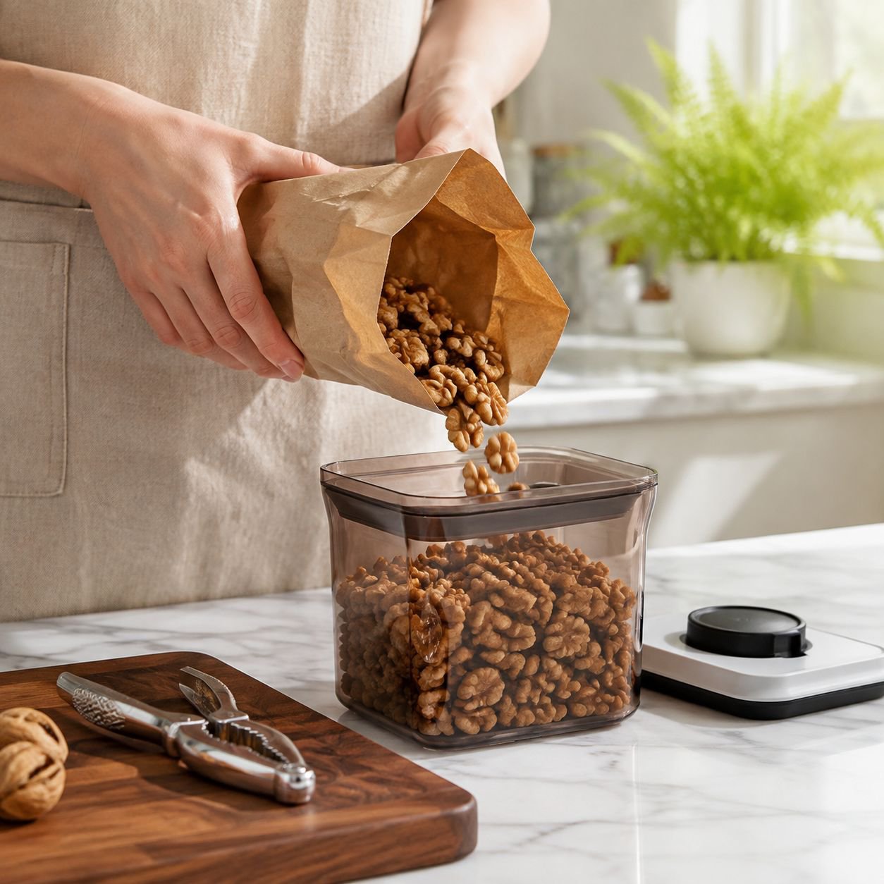 Airtight Grain Jar with sealed lid for food freshness
