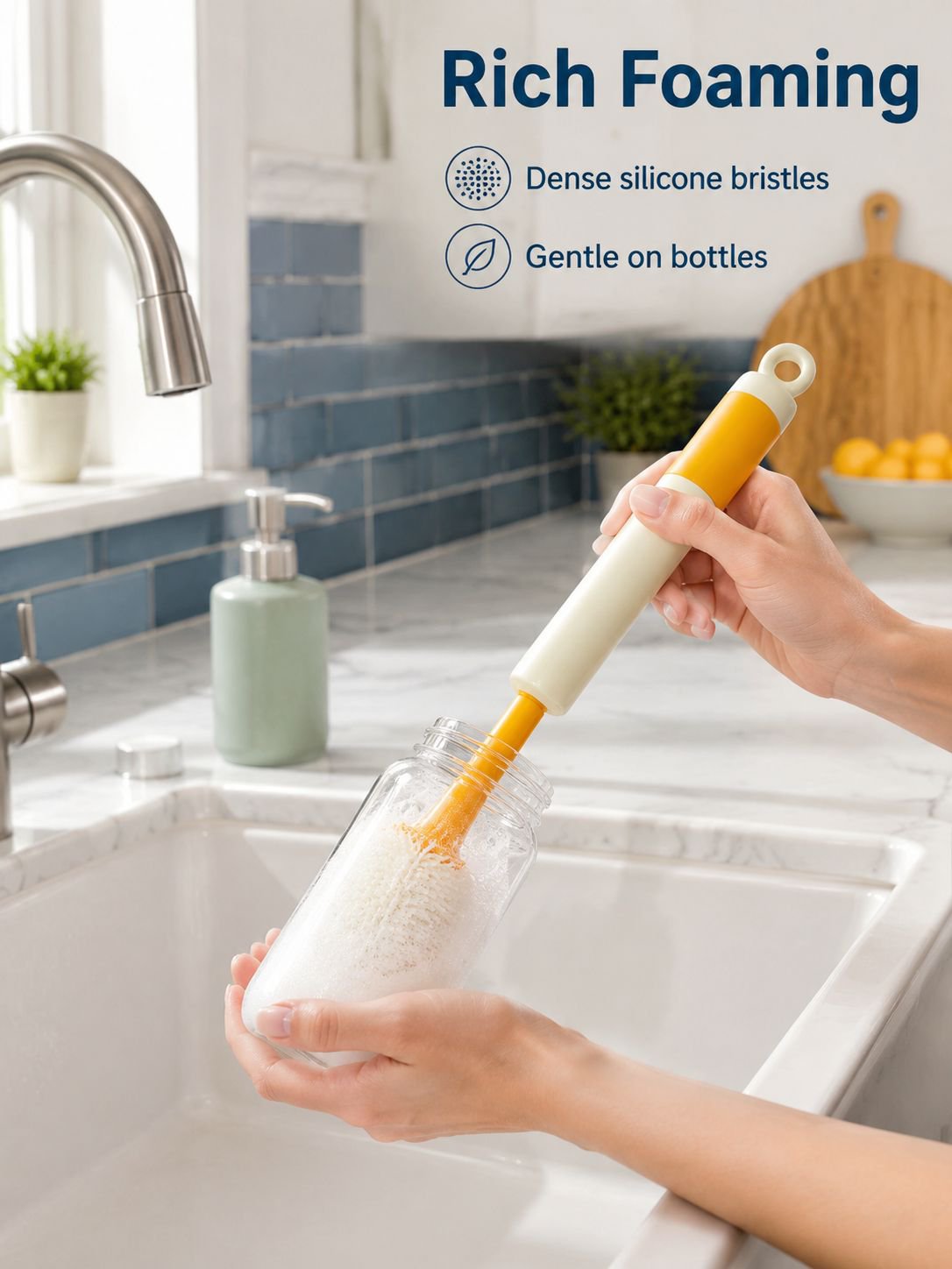 6-in-1 Long Handle Baby Bottle Brush