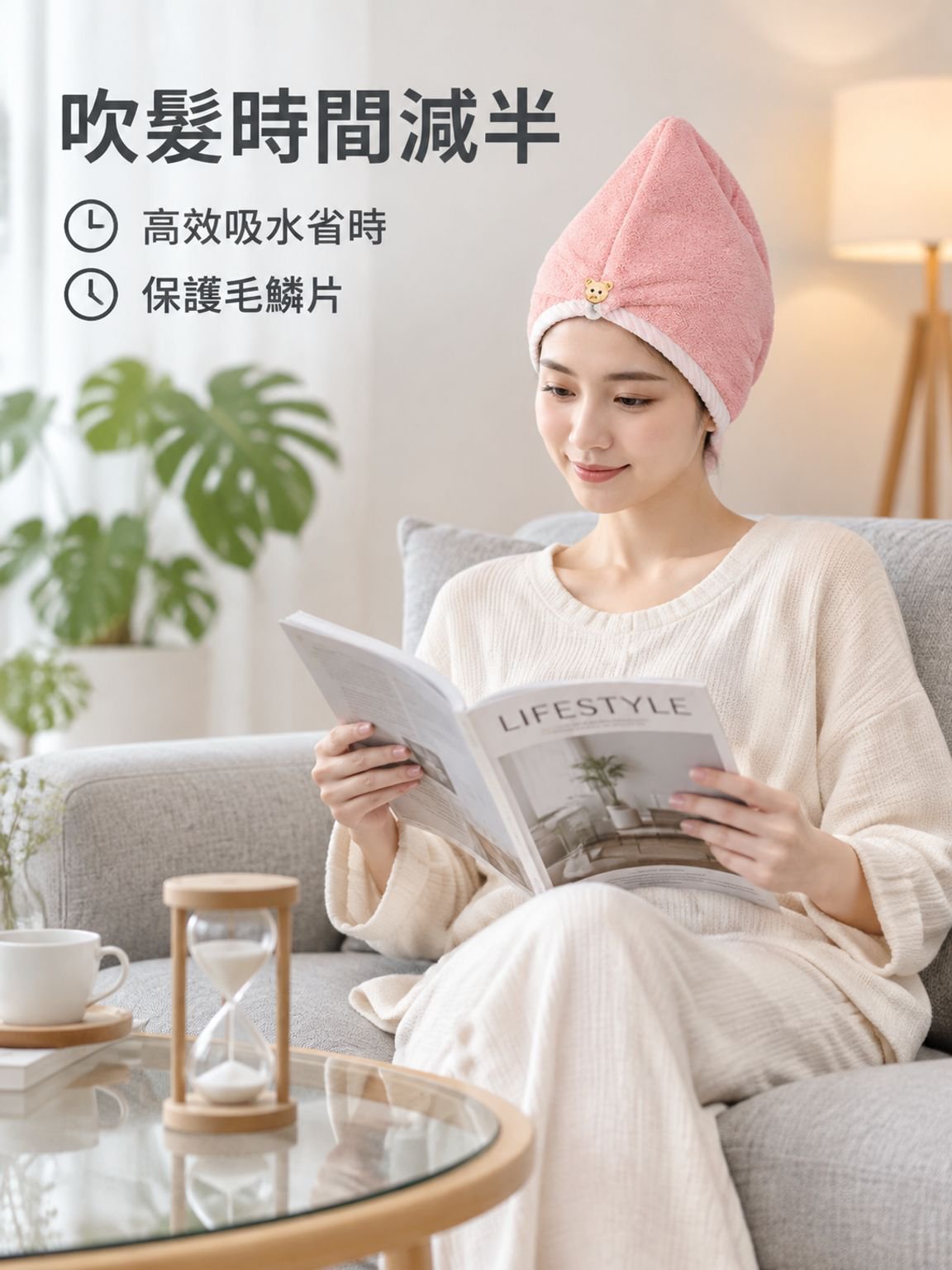 加厚乾髮帽
