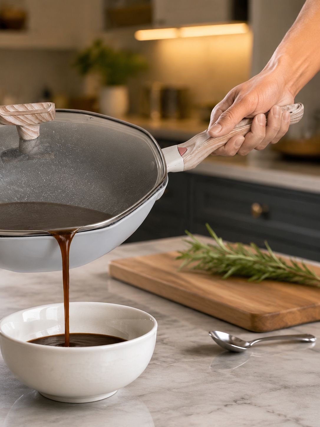 Easy to clean nonstick octagonal frying pan