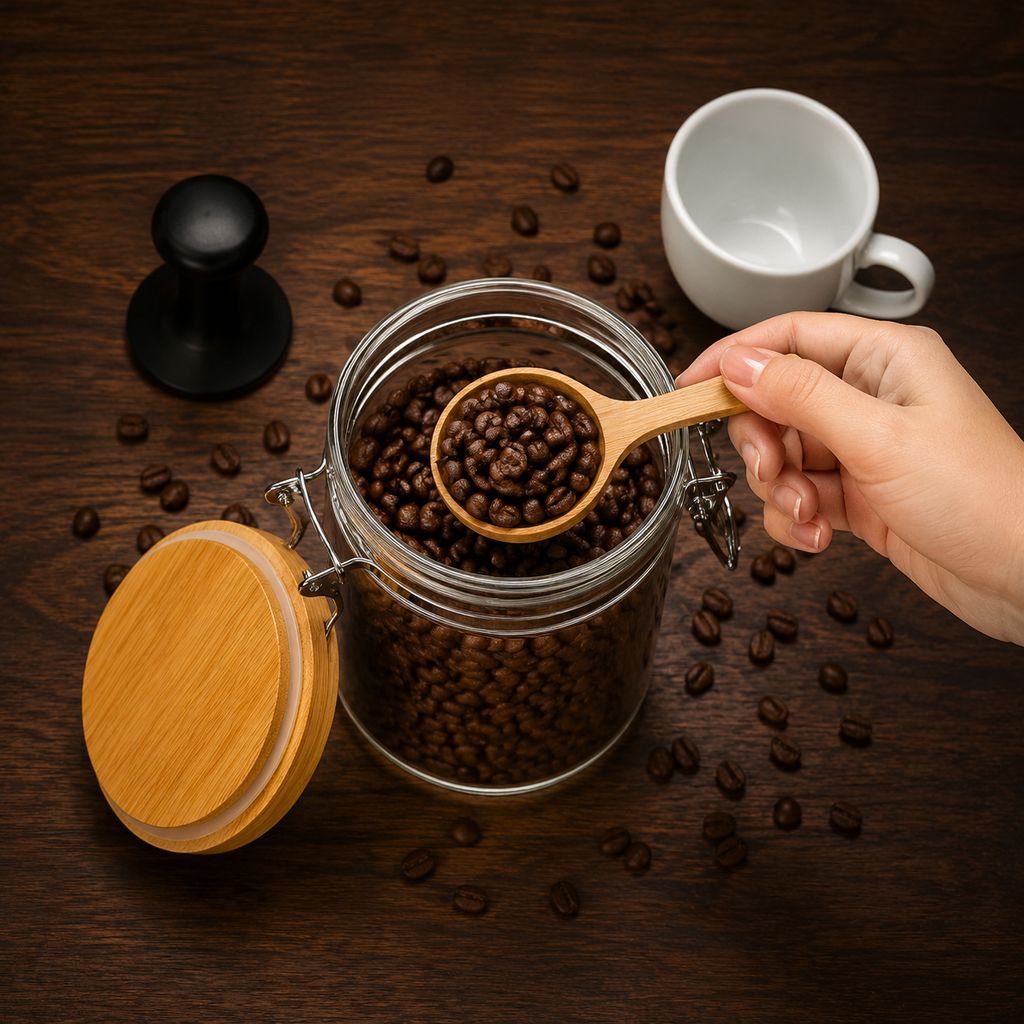 Household glass storage jars for cereals and grains