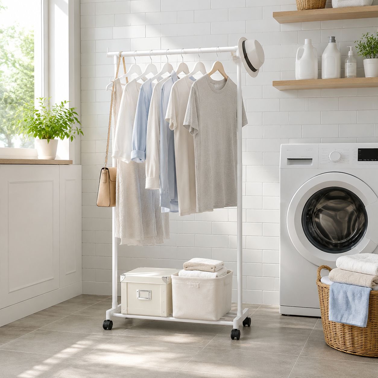 Heavy-duty storage rack for organized living spaces