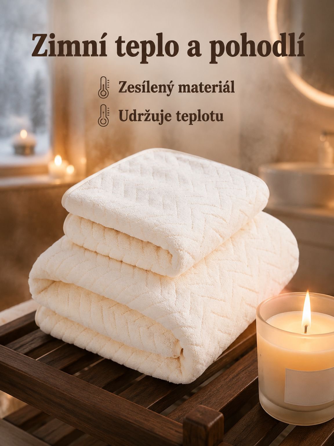Velká savá osuška z korálového fleecu