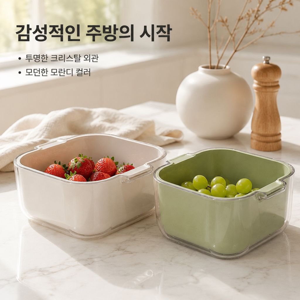 가정용 물빠짐 바구니 야채세척 바구니
