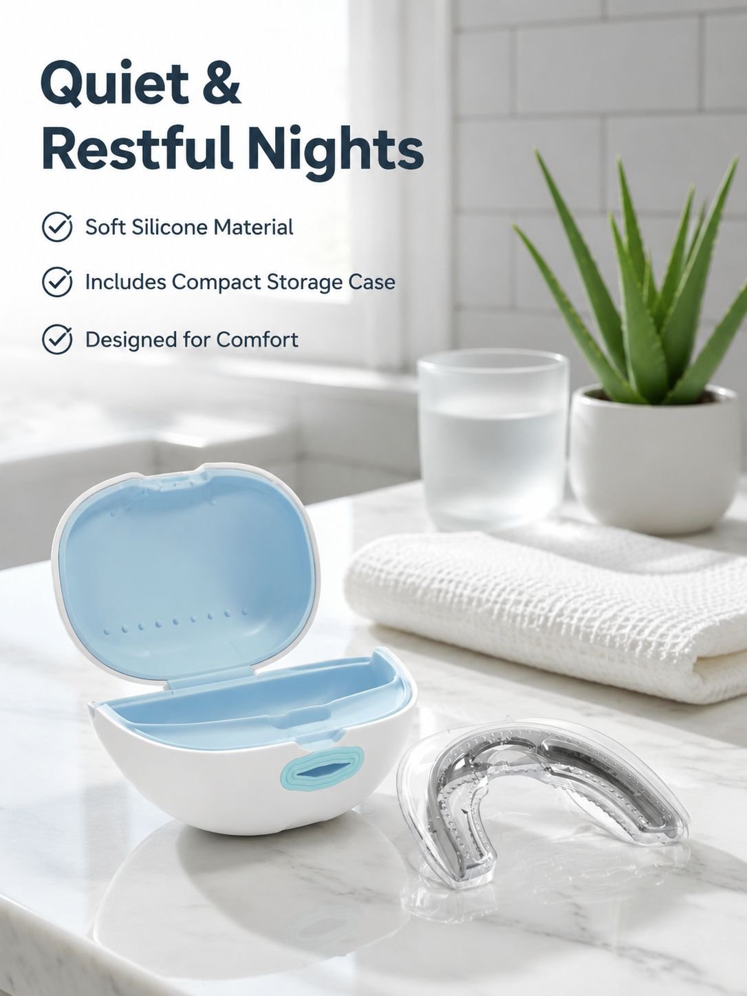 Portable Silicone Snore Guard – Worry-Free Sleep, Anti-Grinding