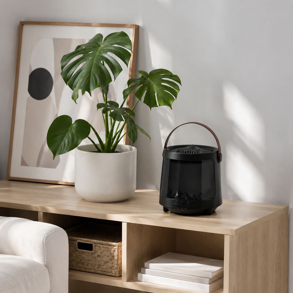Home Humidifier with Colorful LED Flame Lights