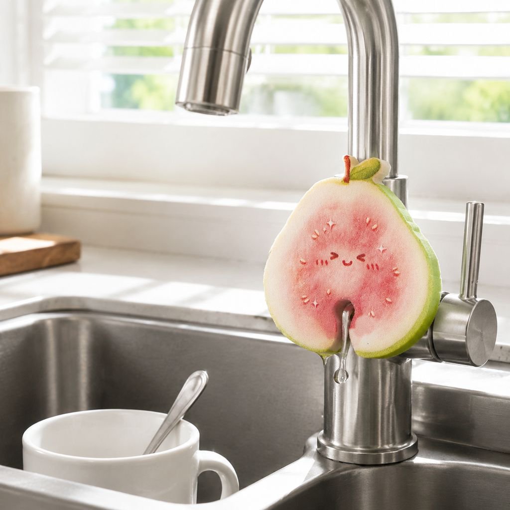 JMY-Cartoon Fruit Wood Pulp Sponge Dishwashing Wipe
