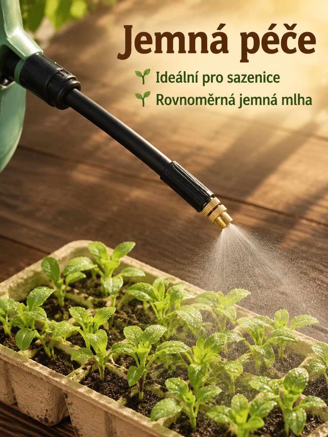 Univerzální nástavec na konev pro snadné zalévání