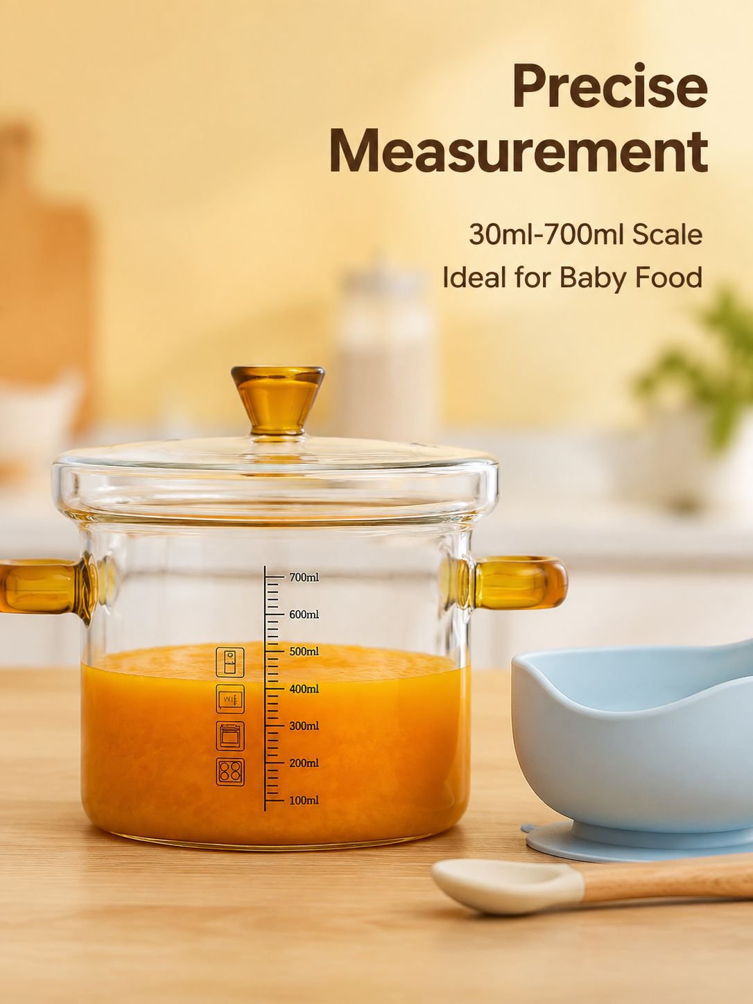 High borosilicate glass stew pot