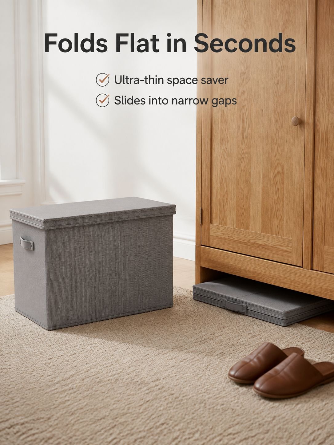 Large Foldable Fabric Storage Box for Wardrobes