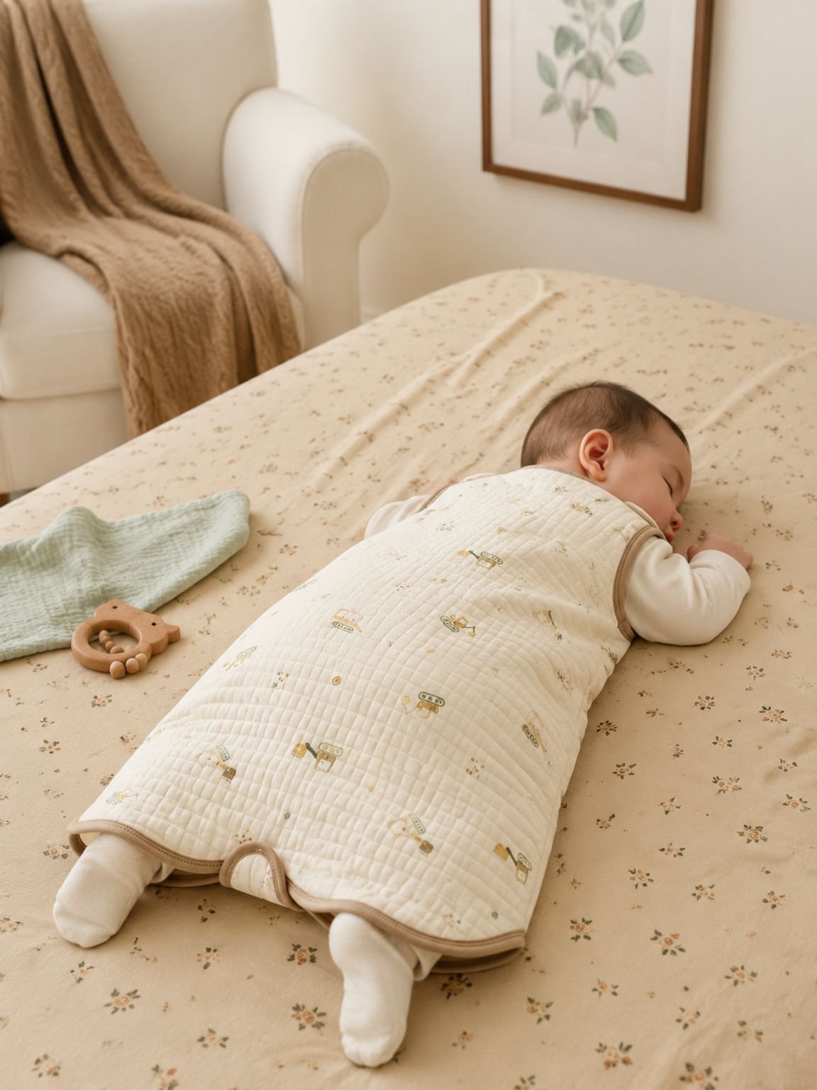 Saco de dormir para bebé tipo chaleco anti-patada para todas las estaciones