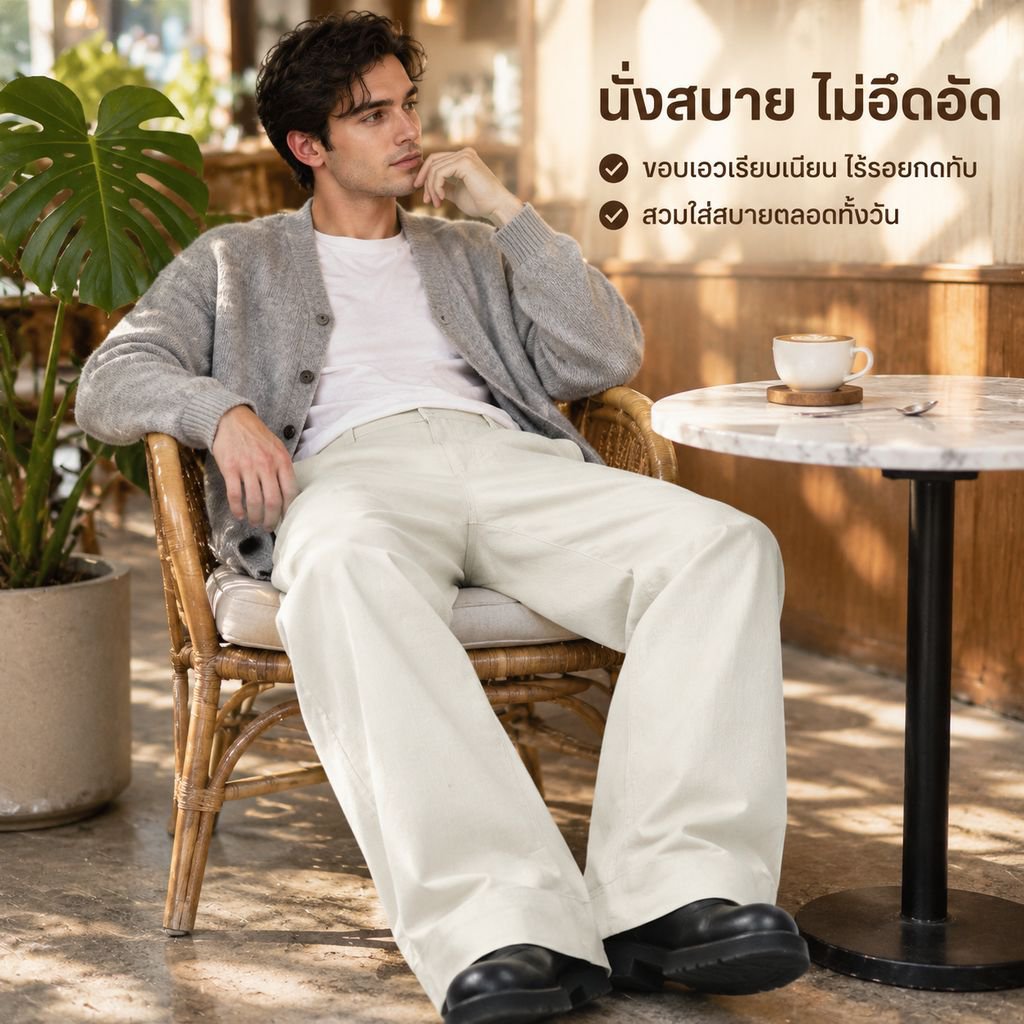 กางเกงขายาวผู้ชาย ทรงหลวม สำหรับฤดูใบไม้ร่วงและฤดูหนาว
