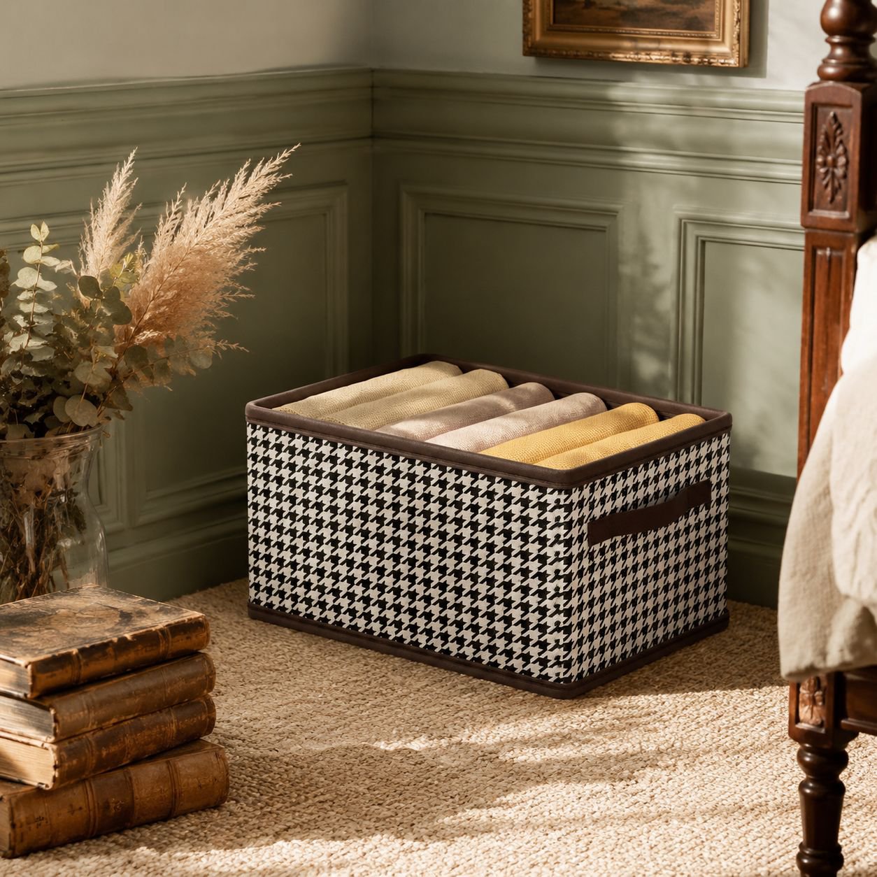 Boîte de rangement empilable pour linge