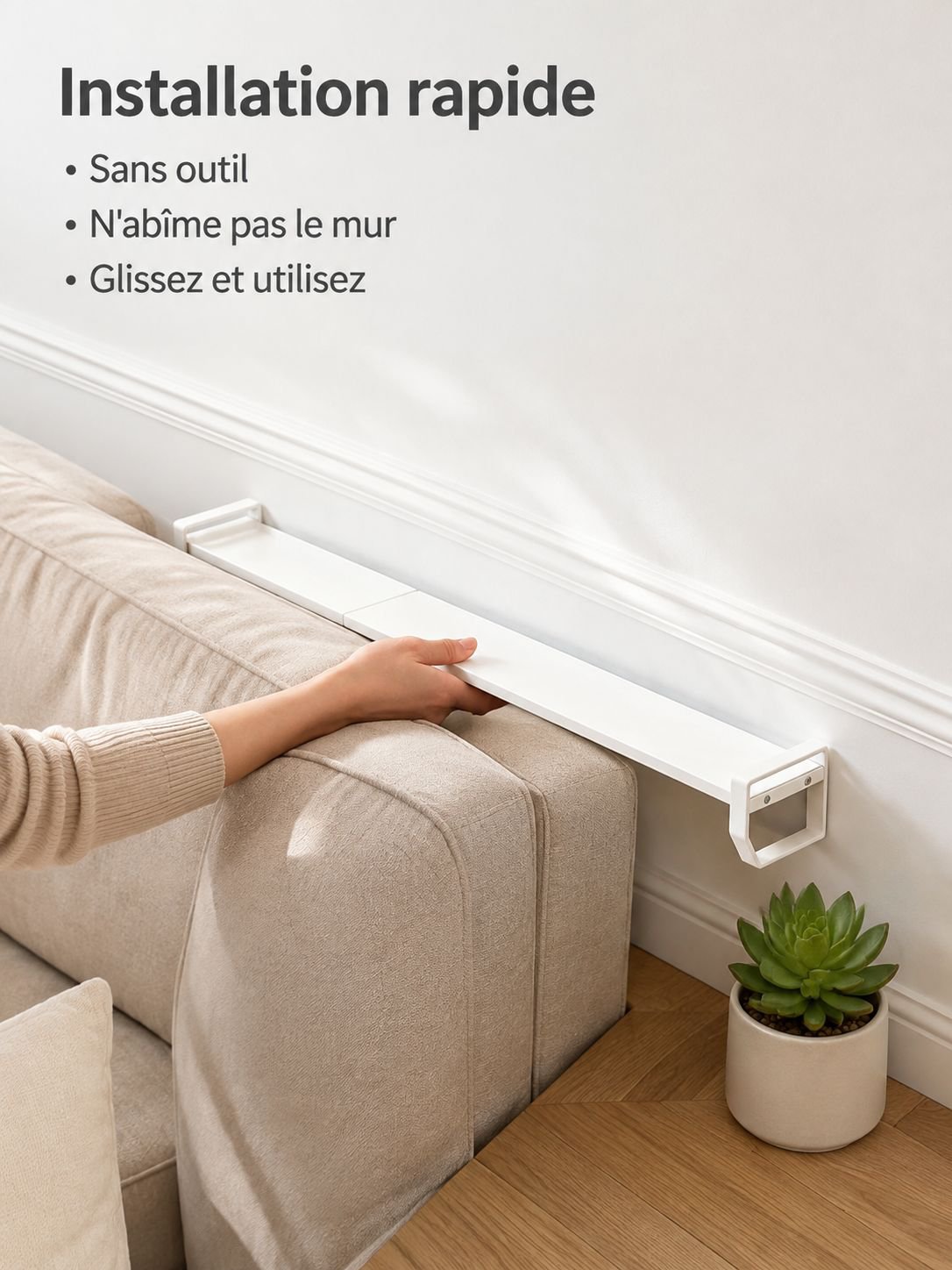Zoom sur les matériaux durables du support mural télescopique