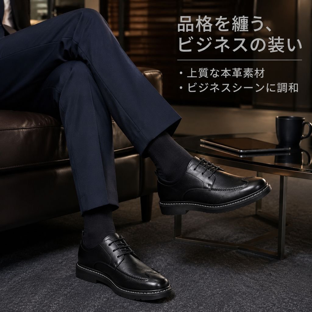メンズ高級ビジネスレザーシューズ