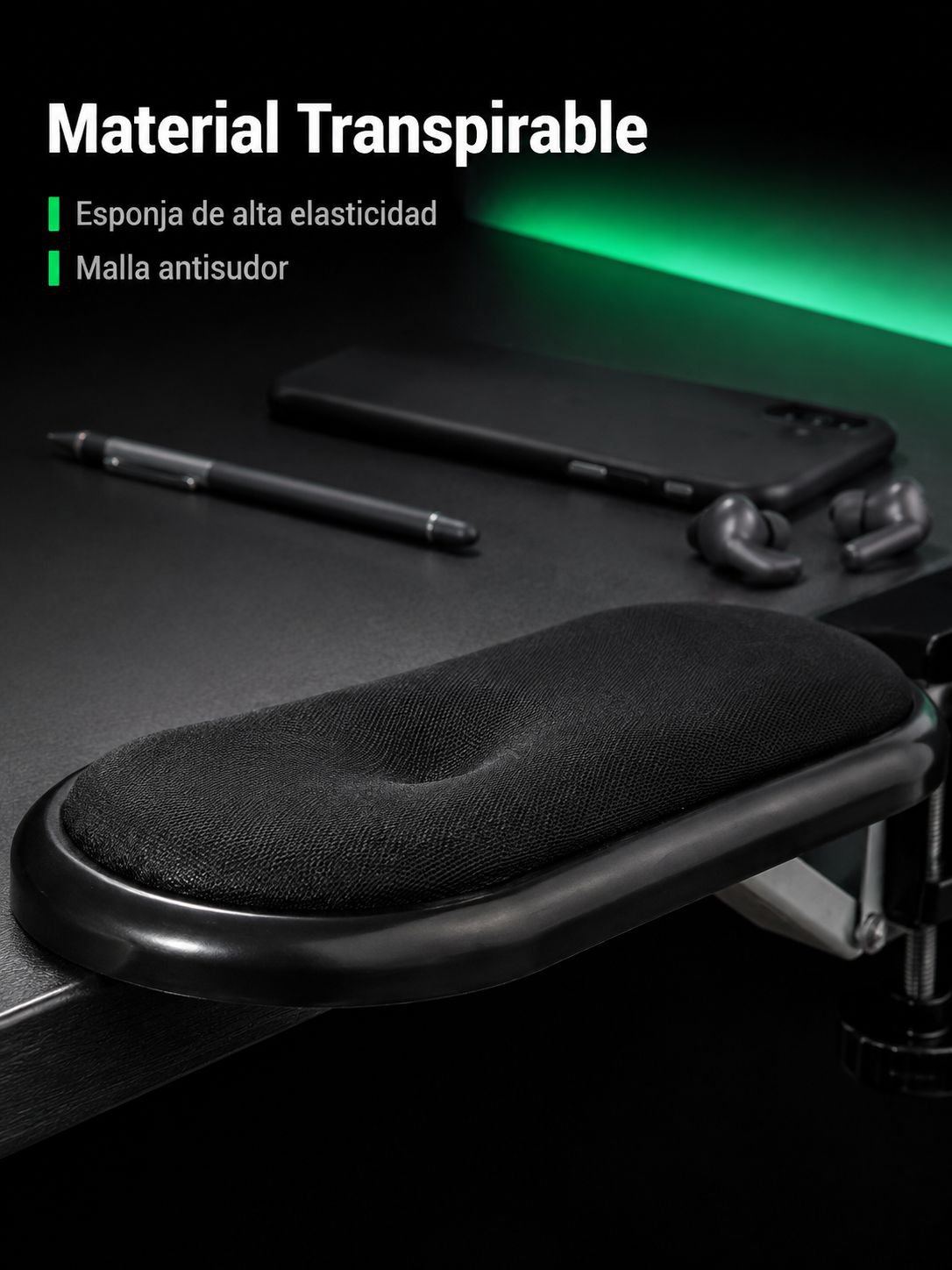 Soporte de muñeca y brazo para escritorio, reposabrazos y reposamuñecas