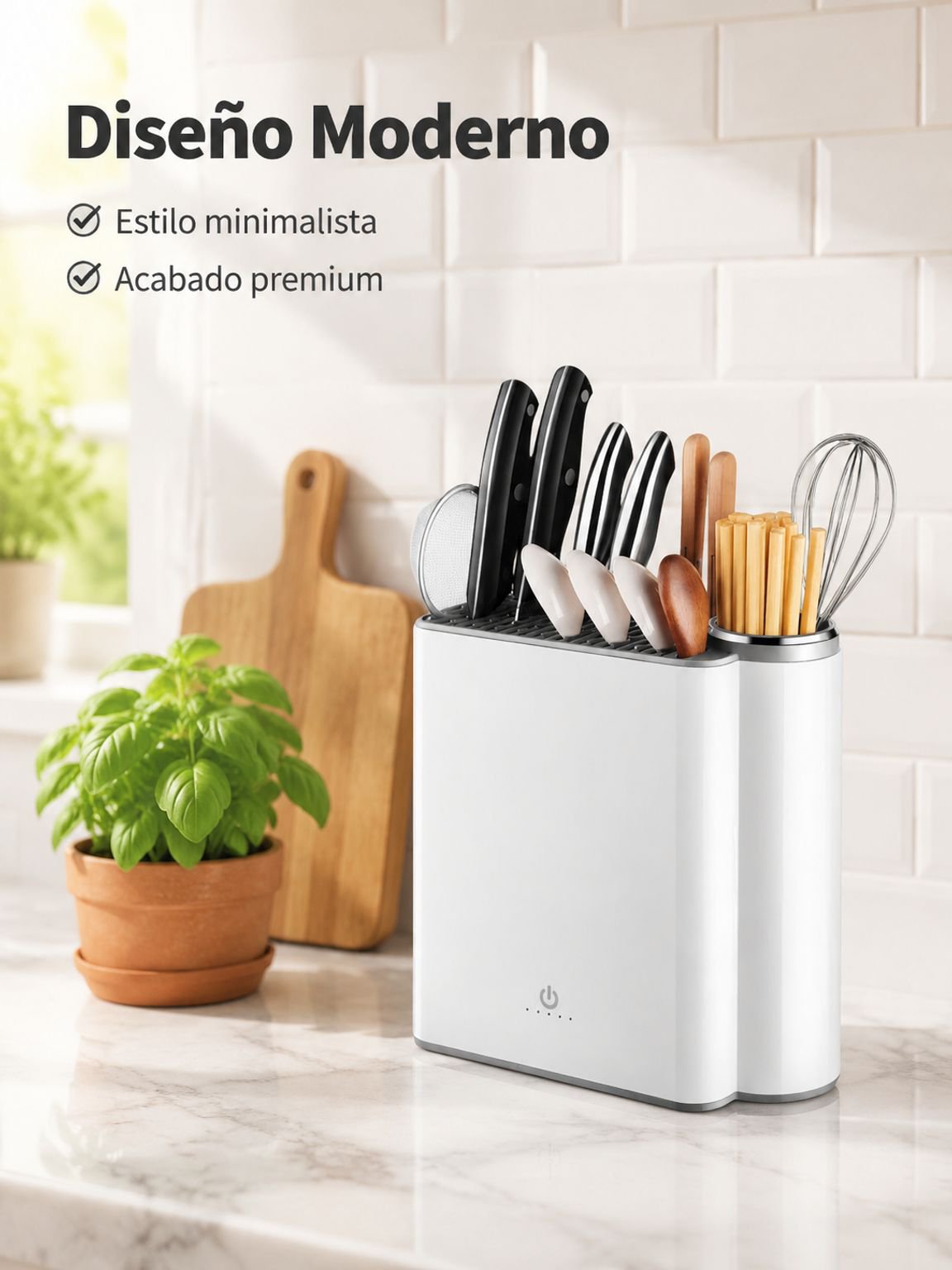 Multifunctional UV sterilizing knife holder