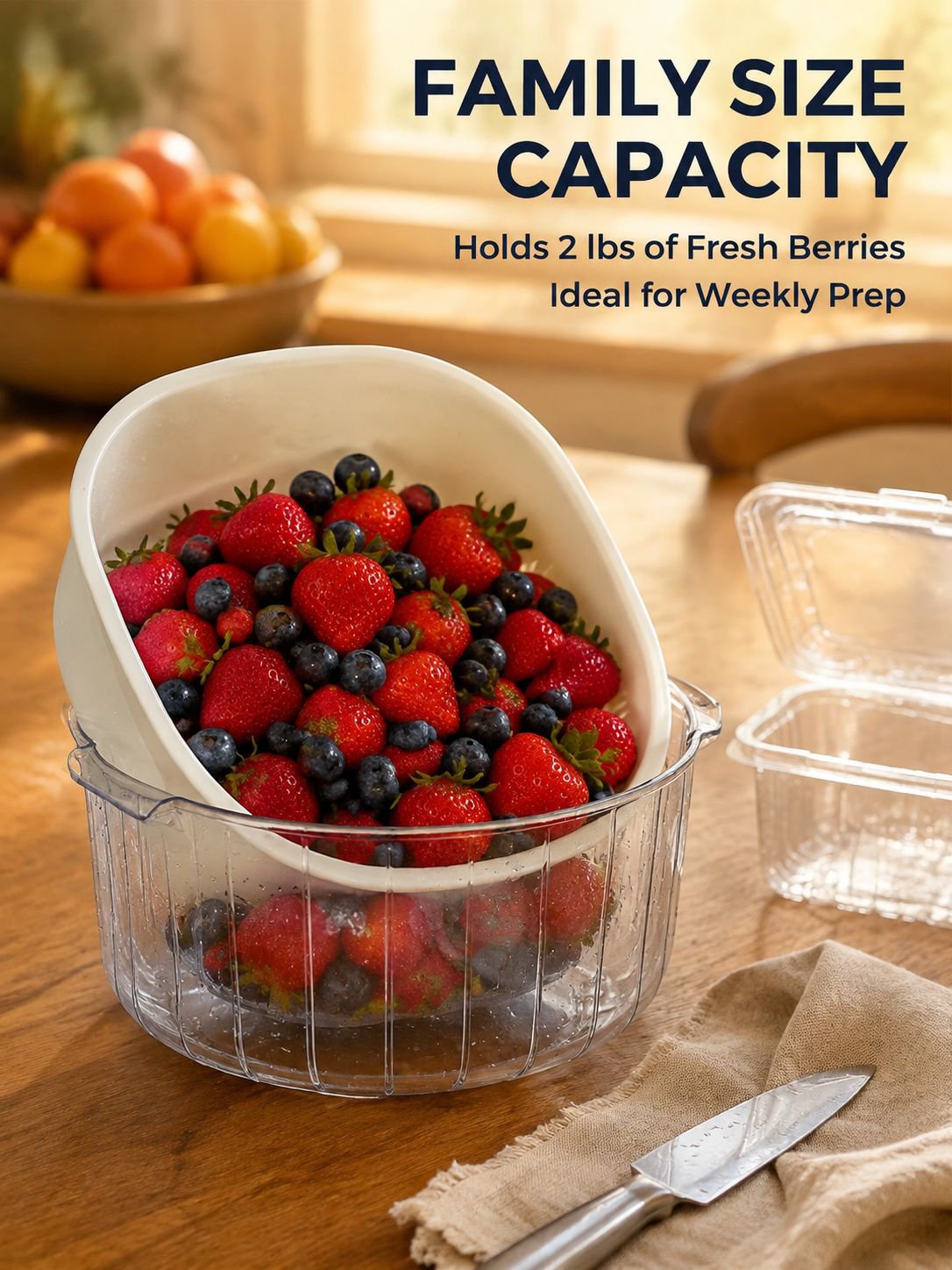 Multipurpose Fruit Drain Basket