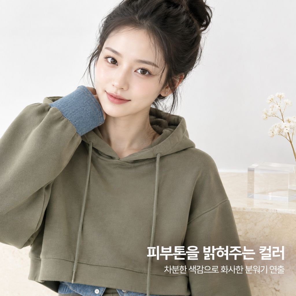빅사이즈 여성 가을 후드 세트패션 트렌디한 날씬해 보이는 미디스커트 투피스