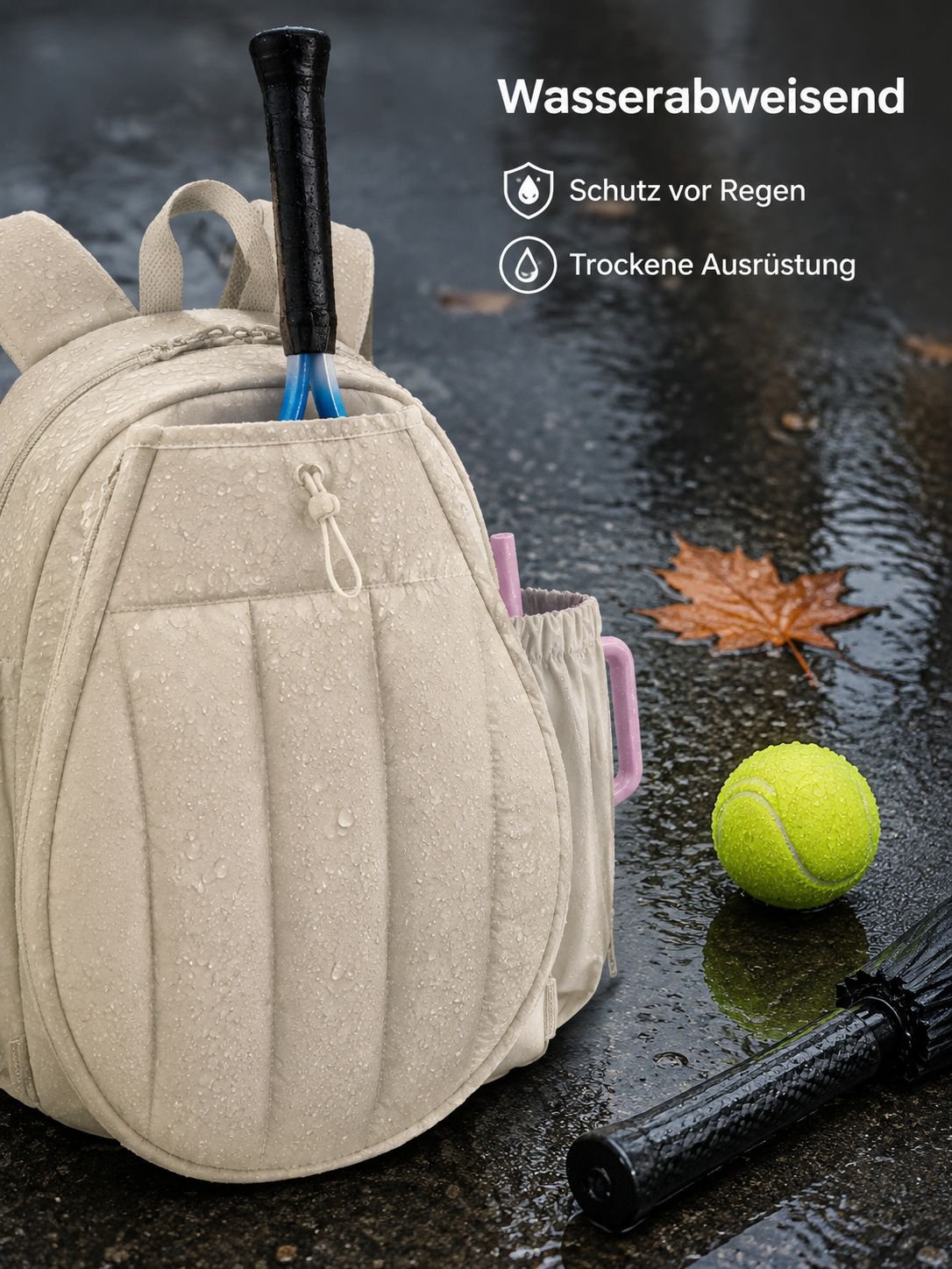 Tennis-Tote-Bag, praktische Sporttasche mit großem Fassungsvermögen