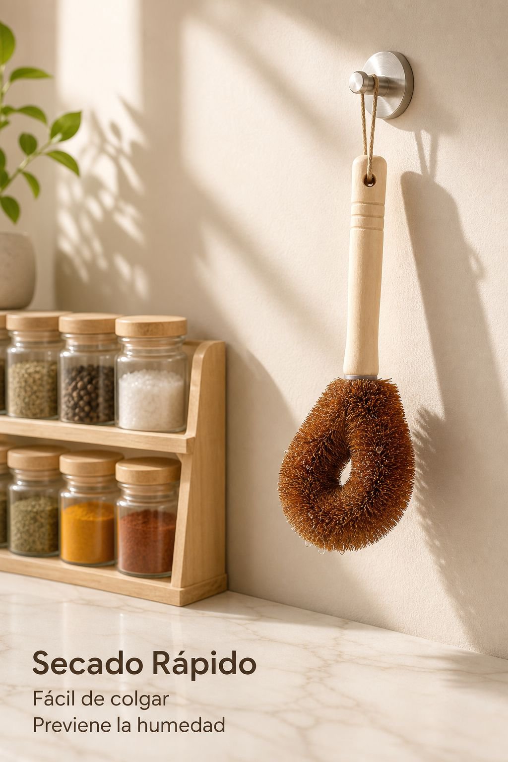 Cepillo para ollas resistente y duradero