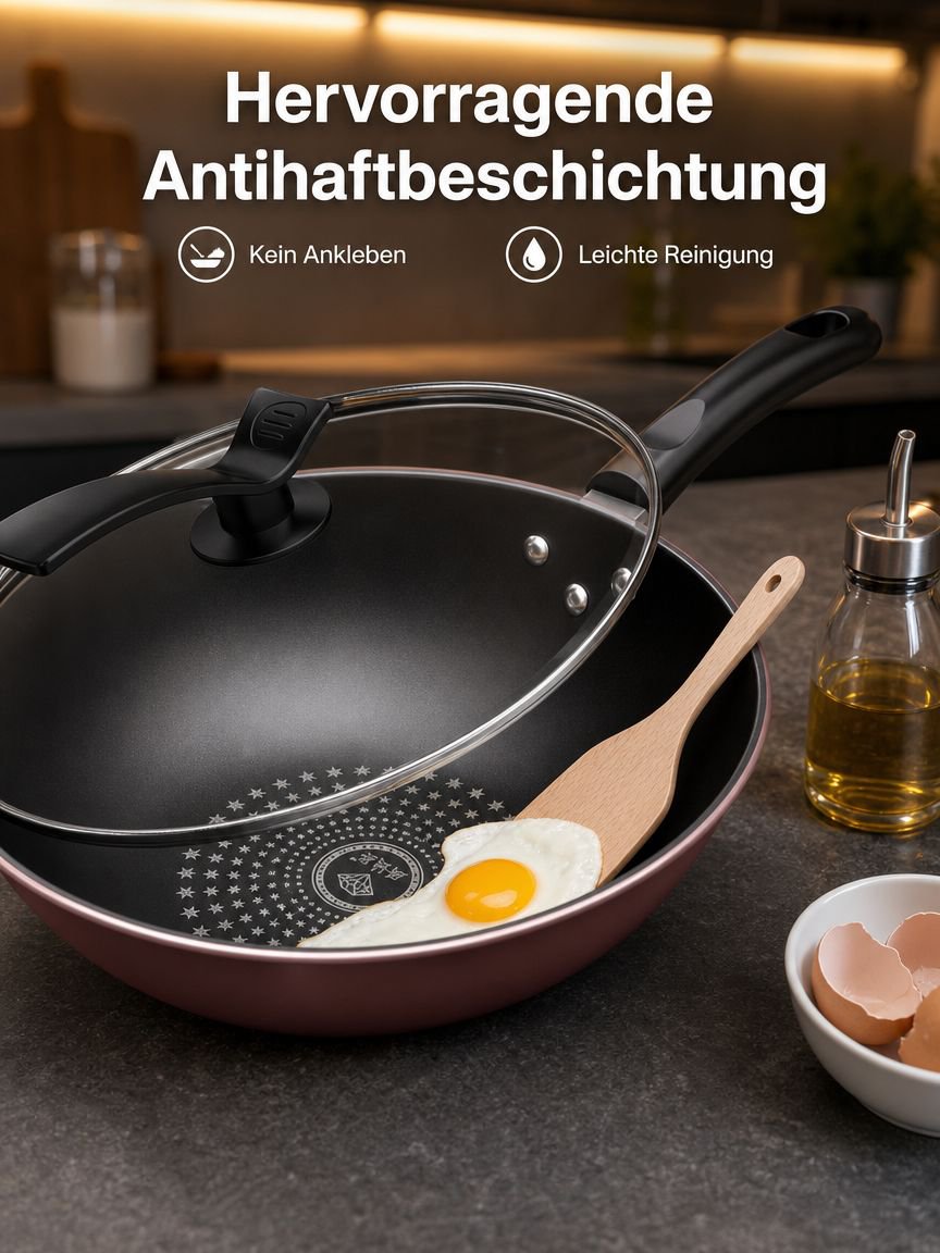  Diamond Seal Star Wok-Antihaftpfanne