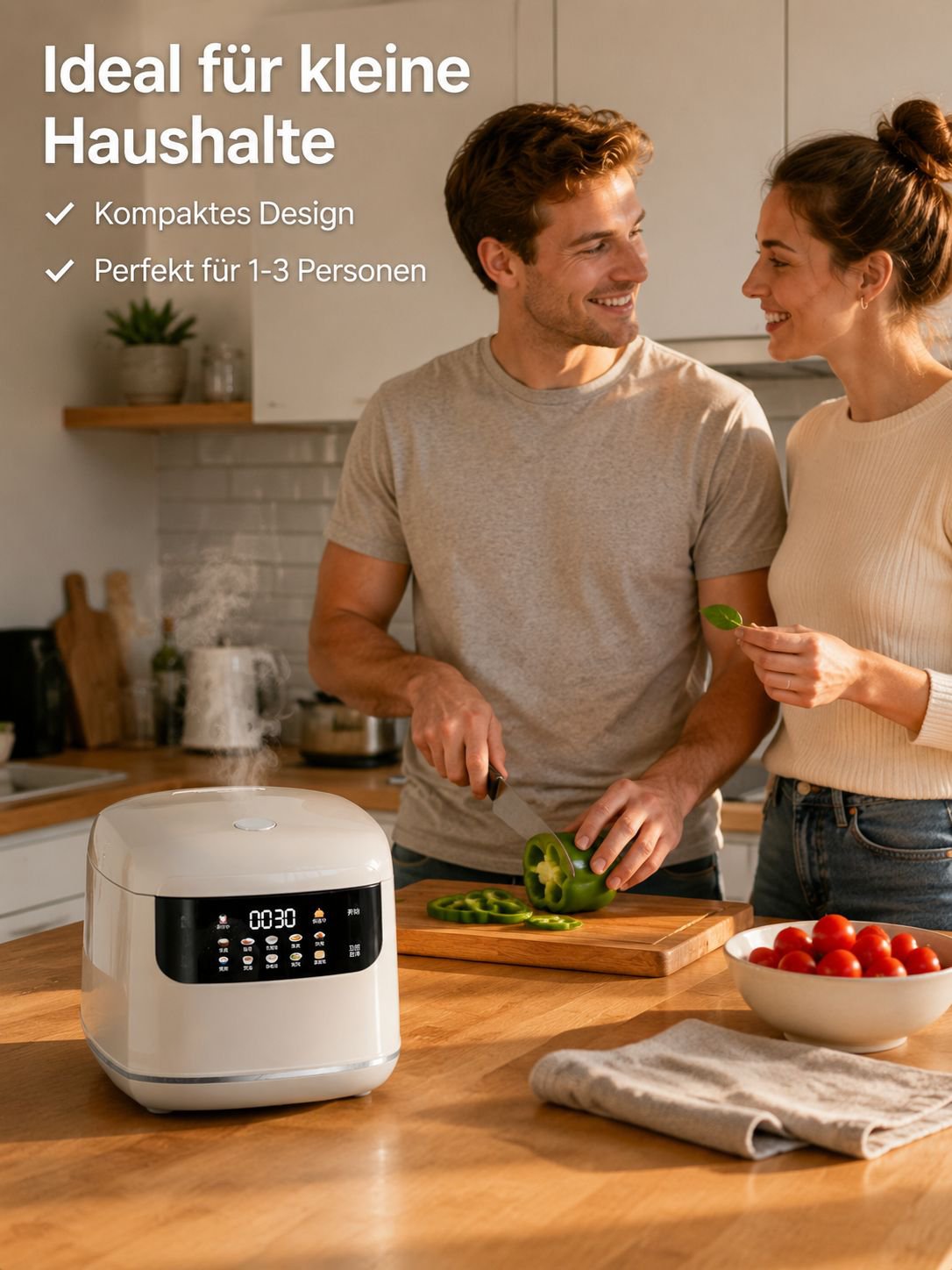 JMY-2L Multifunktionaler Mini-Reiskocher für 1-3 Personen, Intelligenter Mini-Reiskocher 110V